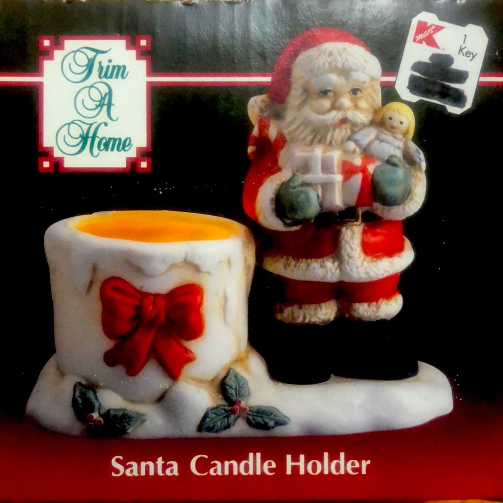 Santa candle holder